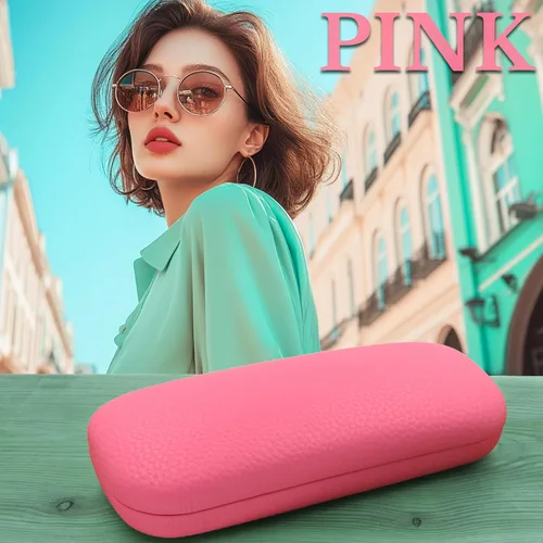 Vista 2 de MyEyeglassCase Estuche rígido para lentes de mujer Estuche protector de carcasa dura con bolsa y paño