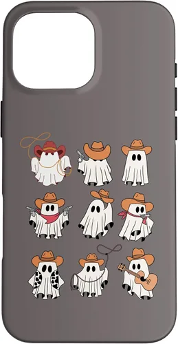 Vista 19 de Carcasa divertida para iPhone 13 Pro Max Boo Haw Western Cowboy Ghost Cowgirl