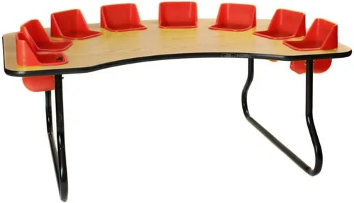 Vista 11 de Mesa de 8 asientos para niños pequeños, 27 pulgadas de alto