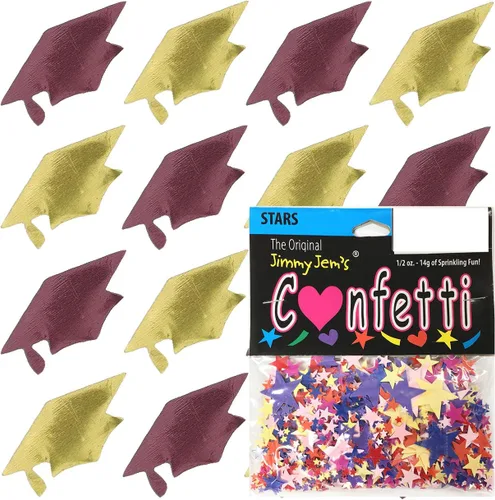 Vista 121 de Confetti Grad Cap Negro, Azul Marino Combo - 2 bolsas de media onza (1 oz)