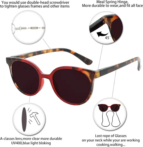 Vista 5 de Occi Chiari - Lentes de lectura para mujer 1.0 1.25 1.5 a 6.0