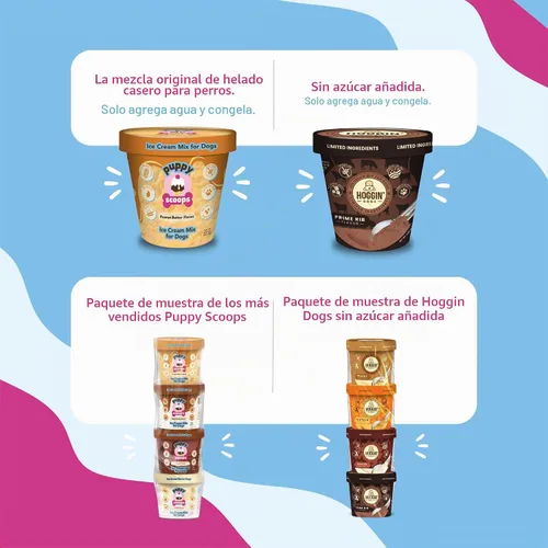 Vista 5 de Mezcla de helado para perros Puppy Scoops: maple con tocino - Agregue agua y congele en su hogar