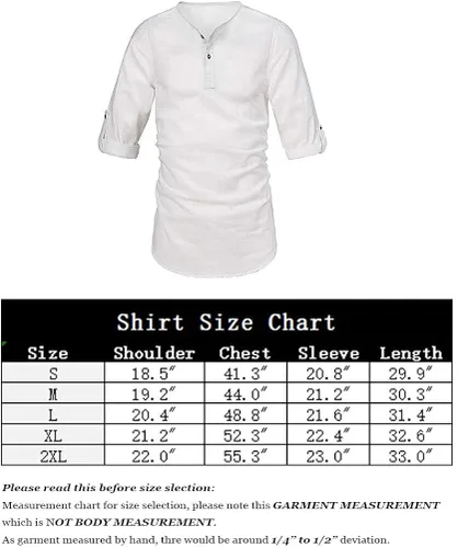 Vista 6 de WZIKAI Camisa de lino para hombre, de manga larga, de algodón, ajuste holgado, para la playa