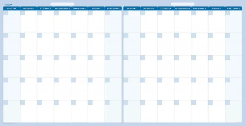 Vista 5 de 24" X 18" Sky Blue 60-Day Premium Dry-Erase Vertical Wall Planner - Lasts a lifetime wihtout staining. Marker and Eraser Included