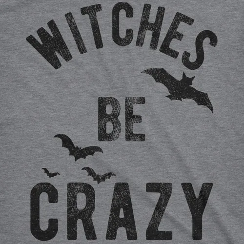 Vista 4 de Camiseta divertida de fiesta de brujas para mujer Gris jaspeado oscuro