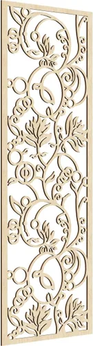 Vista 74 de Caspian Paneles de pared de madera con calado decorativo perforado, 9 3/8 pulgadas de ancho x 24 3/8 pulgadas de alto x 1/4 de alto, cereza