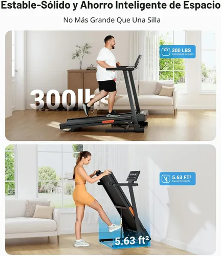 Vista 6 de THERUN Cinta de correr inclinada, cinta de correr con cinta de correr sin Naranja