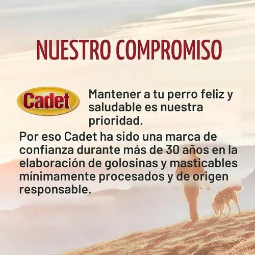 Vista 3 de Cadet Palitos masticables de piel de res de alta calidad para perros, 100