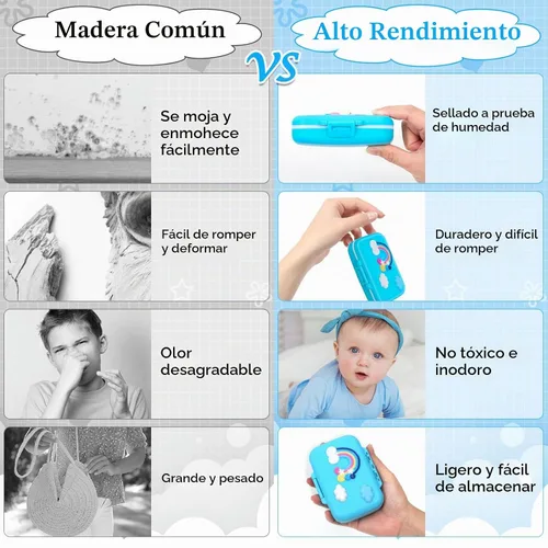 Vista 6 de Soportes de dientes para recuerdo de niños, caja de recuerdo de dientes de bebé, protector de dientes, contenedor de dientes para dientes perdidos