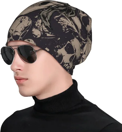 Vista 3 de Black Cat Slouchy Beanie Multifunction Chemo Skull Caps Headwear Hats Turban Unisex