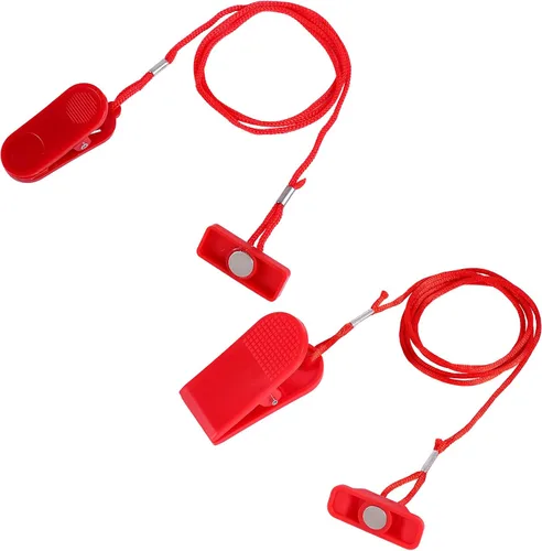Vista 8 de lasuroa 2pcs Universal Treadmill Magnet Safety Keys, 2 Styles Treadmill Magnetic Key Replacement Parts Round Magnetic Safety Switch Running Machine