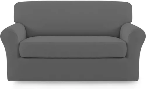 Vista 51 de Easy-Going - Funda elástica de microfibra de 2 piezas para sofá, funda suave de elastano, lavable, parte inferior elástica, protector para muebles