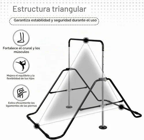Vista 6 de Barras de gimnasia expandibles, barras horizontales de gimnasia de altura ajustable Negro