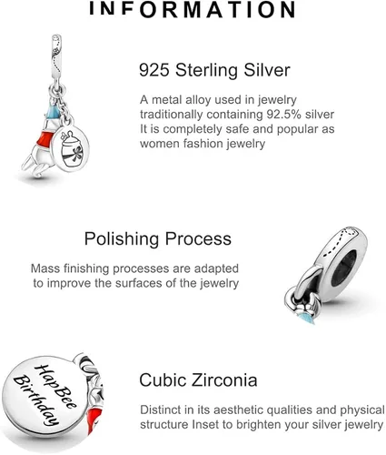 Vista 2 de PANWOB Joyería de animales de la naturaleza para mujeres pulseras y collares en plata de ley 925 regalos de cumpleaños y Navidad para niñas Plata