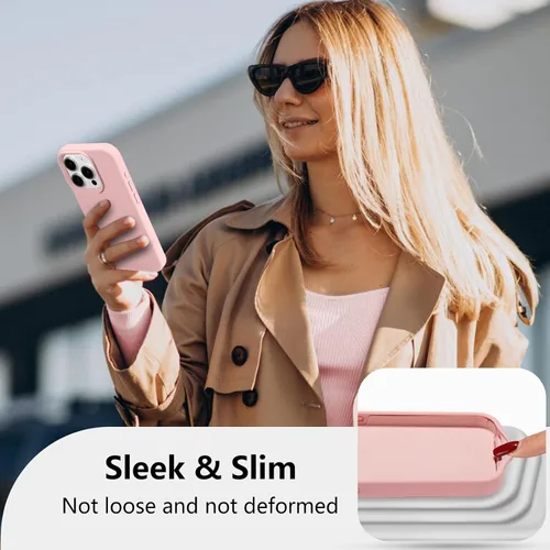 Vista 398 de Funda magnética de silicona para iPhone 13 Pro, color blanco antiguo [Compatible con Magsafe] [Forro de microfibra suave antiarañazos], funda