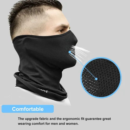 Vista 2 de YALUYALU Half BalaclavaNeck Warmer Gaiter for Men & Women, Ski Mask Face Scarf for Skiing, Fishing, Hiking, Cycling