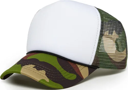Vista 12 de Funky Junque Sombrero de camionero ligero Snapback de espuma de malla en Negro/Negro