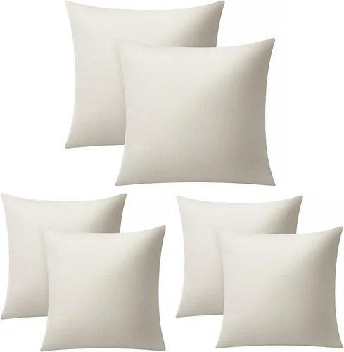 Vista 9 de Fundas de almohada de sublimación en blanco de 16 x 16 pulgadas, fundas de almohada beige a granel para vinilo de transferencia de calor, juego de 6