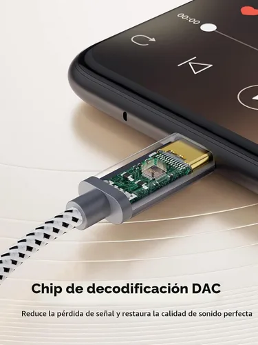 Vista 2 de CableCreation - Cable de audio USB C a conector auxiliar de 0.138 in de 4 pies, cable tipo C a 0.138 in