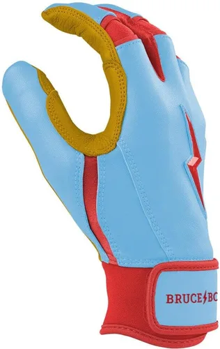 Vista 5 de BRUCE BOLT Signature Series - Guantes de bateo con puño corto, colección Signature Player, tallas para adultos y jóvenes
