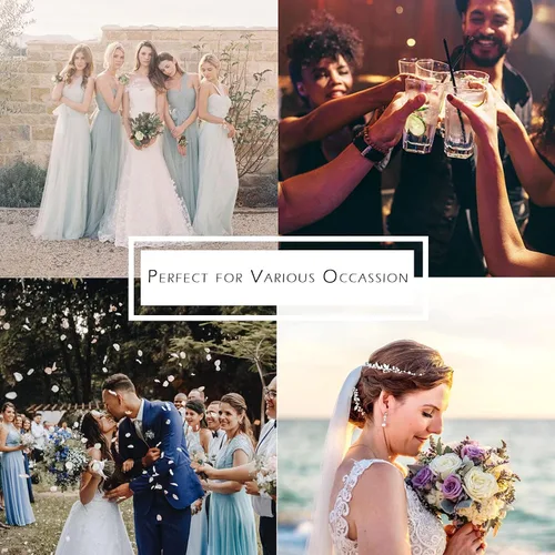 Vista 7 de Joyas de boda para novia, dama de honor, aretes colgantes de perlas y collar colgante, joyería de novia para promesas, bodas y fiestas, Metal