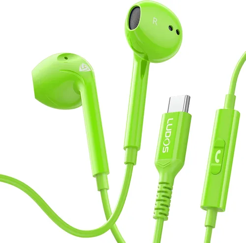 Vista 29 de LUDOS Zenith - Auriculares intraurales con cable, auriculares con micrófono, con cable para auriculares Jack de 0.138 in para iPhone, Samsung