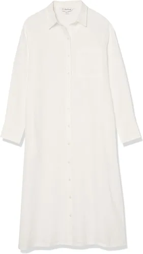 Vista 6 de The Drop Vestido camisero de lino relajado Fiona para mujer