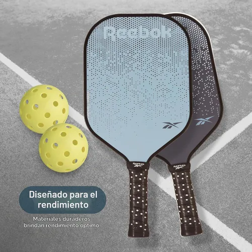 Vista 7 de Reebok - Pickleball Set for 2 Players, Includes 2 Paddles with Cushion Grip and 2 Light-Up Balls, Perfect for Night Play, Durable, Engineered for