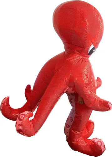 Vista 2 de COS"R"US Disfraz inflable de unicornio para adulto, disfraz inflable para adultos, disfraces de Halloween para hombres y mujeres, unicornio inflable