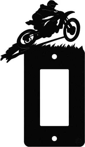 Vista 10 de Placa de pared para interruptor de luz cuádruple para motocross todoterreno, para 2 conductores, (palanca cuádruple (v2), color negro