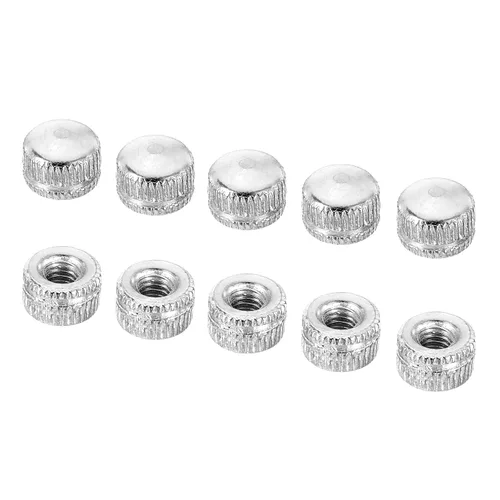 Vista 7 de PATIKIL Tuerca de casquillo M4x0.7, paquete de 25 tuercas de bellota para perno de inserción, rosca hembra, accesorios de hardware moleteados