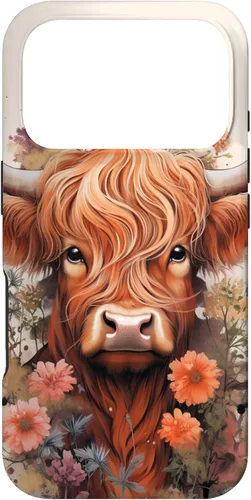 Vista 30 de Highland Cow Flowers Case for iPhone 17