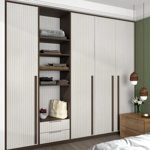 Vista 5 de Papel tapiz de listones de madera gris, paneles de madera autoadhesivos para pared, papel de contacto a rayas de madera para armarios y cajones, 6.