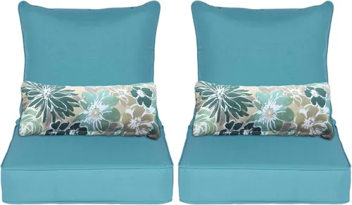 Vista 9 de Aoodor Cojín para Silla al Aire Libre, 55.9 x 61 cm Resistente al Agua, Resistente a la Decoloración, Cojines de Asiento de Patio de Olefina