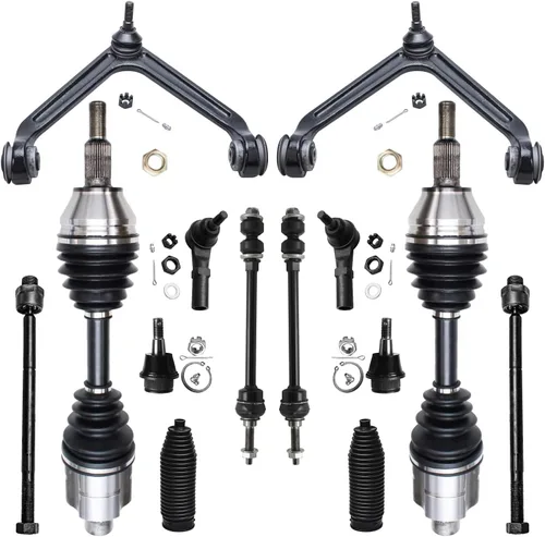 Vista 31 de Detroit Axle - Kit de suspensión frontal de 15 piezas para Jeep Grand Cherokee 99-04 1999 2000 2001 2002 2003 2004, brazos de control superior e