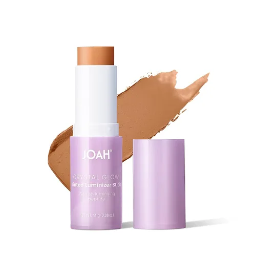 Vista 3 de JOAH Crystal Glow - Lápiz luminizador tintado, resaltador de maquillaje coreano multitarea y barra bronceadora, fórmula personalizable para un Feria