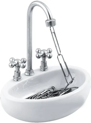 Vista 2 de Dispensador para clips de papel Minya International Corp. con forma de fregadero, MI-557