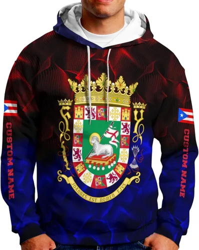 Vista 6 de Camiseta personalizada con nombre de Puerto Rico 3D, camiseta personalizada de Puerto Rico para hombres y mujeres, camiseta de la bandera de Puerto