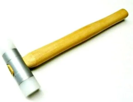 Vista 2 de Martillo de nylon doble cara cabeza plástico 1 "mazo ceniza mango joyería fabricación martillo por JTS