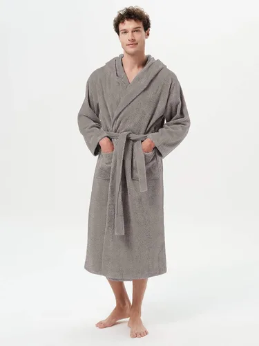 Vista 2 de SIORO Mens Robes Big and Tall Terry Cloth Bathrobe Cotton Towel Hooded Full Length Housecoat Hot Tub Bath Spa Sleepwear M-2XL
