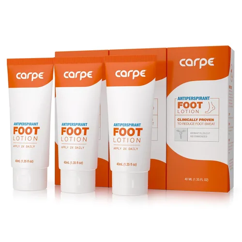 Vista 10 de Carpe Loción para pies absorbente de sudor con aplicador, una solución recomendada por dermatólogos para detener los pies sudorosos y malolientes