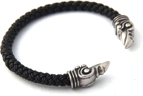 Vista 3 de BAVIPOWER Pulsera de cuervo vikingos de cuervo de cuervo, joyería de cuervo para cosplay, anillos de brazo vikingo para hombres y mujeres, joyería