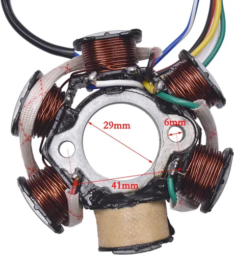 Vista 4 de Estator de volante Magneto de 6 bobinas y 5 alambres para 50cc 90cc 110cc 125cc PIT Quad Dirt Bike ATV Buggy