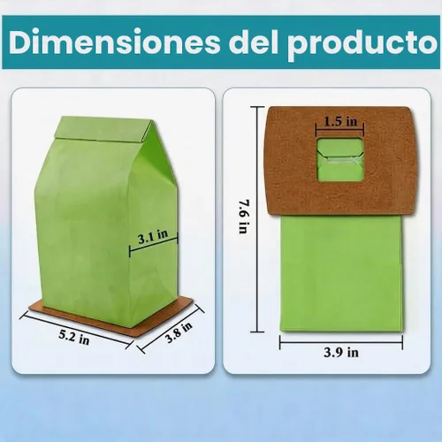 Vista 5 de Paquete de 24 bolsas de vacío para Oreck Compact tipo BB, bolsa de repuesto para bolsas de vacío Oreck XL Buster B, PKBB12DW BB180 BB280 BB850 BB870