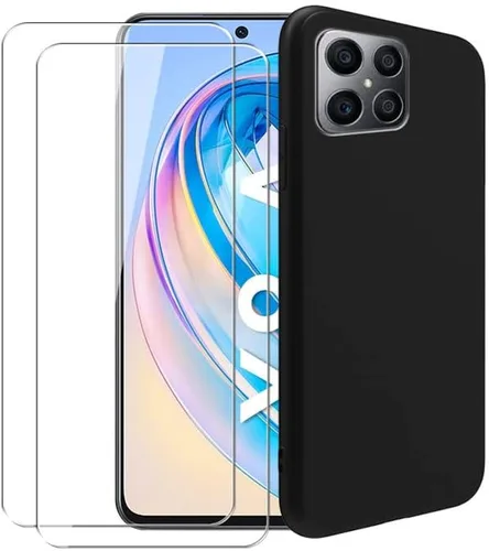 Vista 8 de Funda para Honor X8A + protector de pantalla de vidrio templado - Silicona transparente suave flexible parachoques a prueba de golpes TPU cubierta 1