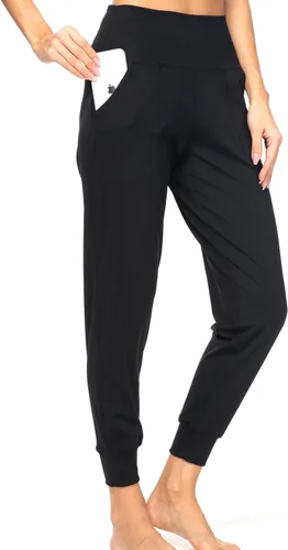 Vista 2 de Kcutteyg Pantalones deportivos para mujer con bolsillos, ligeros, de secado rápido, pantalones deportivos suaves para gimnasio, yoga, correr