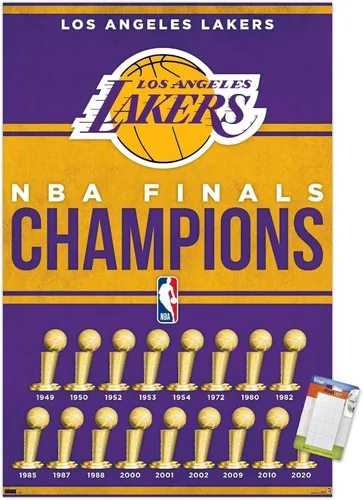 Vista 10 de Trends International NBA Los Angeles Lakers - Póster de pared de Champions 23, 22.4 pulgadas de largo x 14.7 pulgadas, versión enmarcada de madera