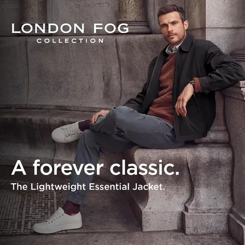 Vista 3 de London Fog Chaqueta de golf con cierre frontal para hombre Auburn (tallas regular y grande)