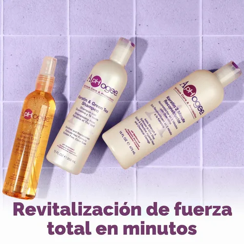 Vista 11 de Aphogee Champú de queratina y té verde para cabello dañado (12 fl oz)