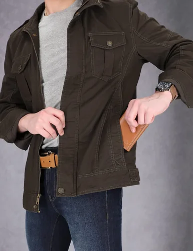 Vista 7 de Timberland - Cartera triple de cuero para hombre con ventana para tarjeta de identificación